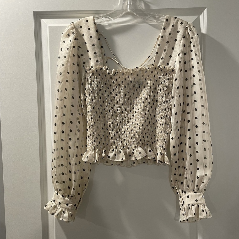 Flirty Polka Dot Blouse